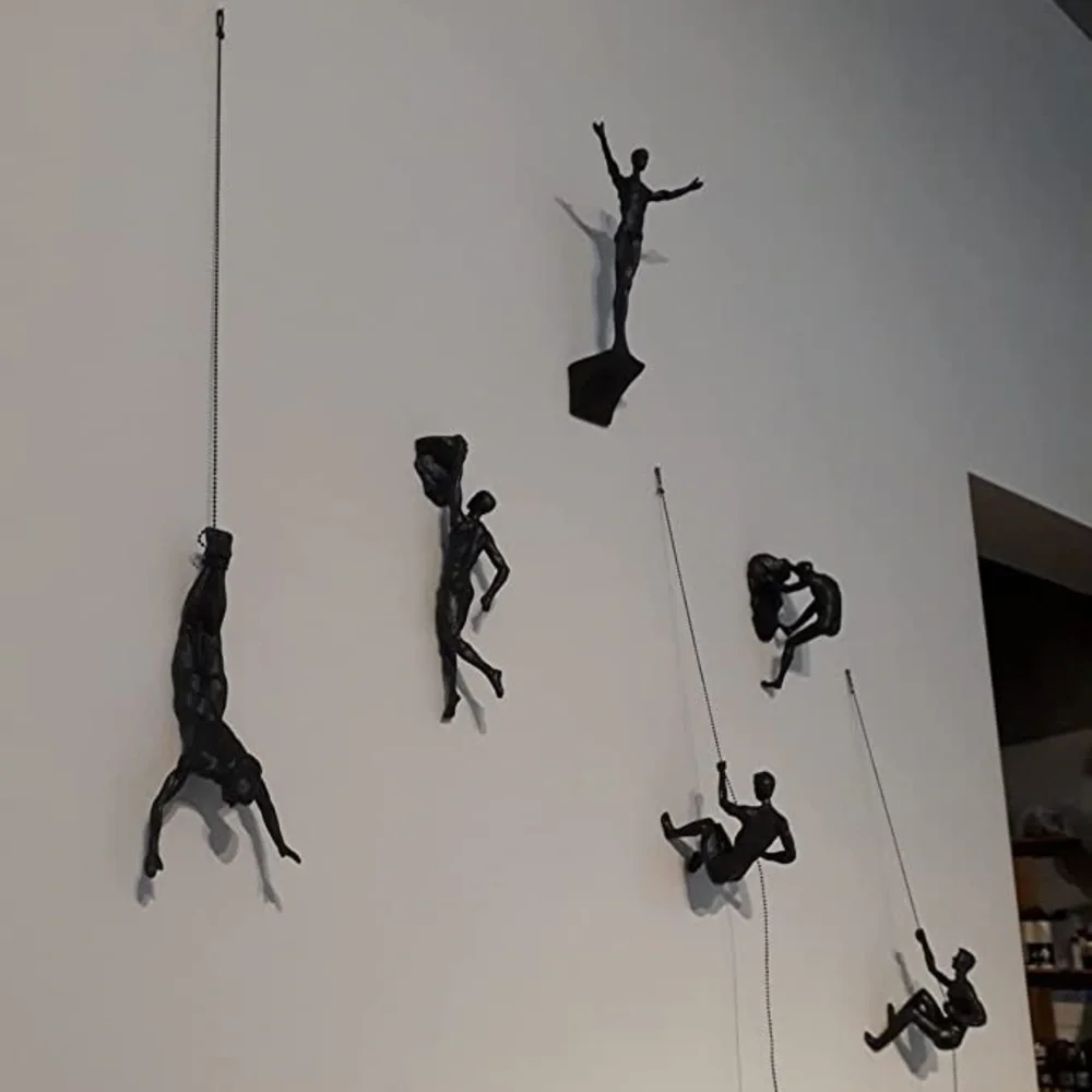 “Hanging Man” (One) Figure Fun Durable Resin Creative Sculpture Decor!